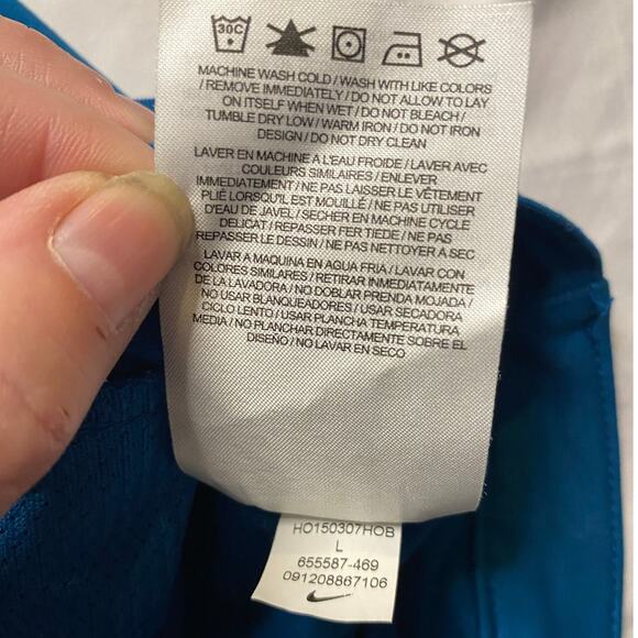 NFL Miami Dolphins Dri-FIT 1/4 Zip Pullover Nike Blue Large - Picture 5 of 6